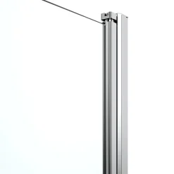 GoodHome Porte de douche battante l.80 x H.195 cm, verre transparent, profilés alu chrome, Ledava* Porte De Douche