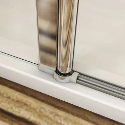 AICA Sanitaire Porte De Douche Battante 165x187cm Porte Battante Avec 2 éléments Fixes En 6mm Verre Anticalcaire