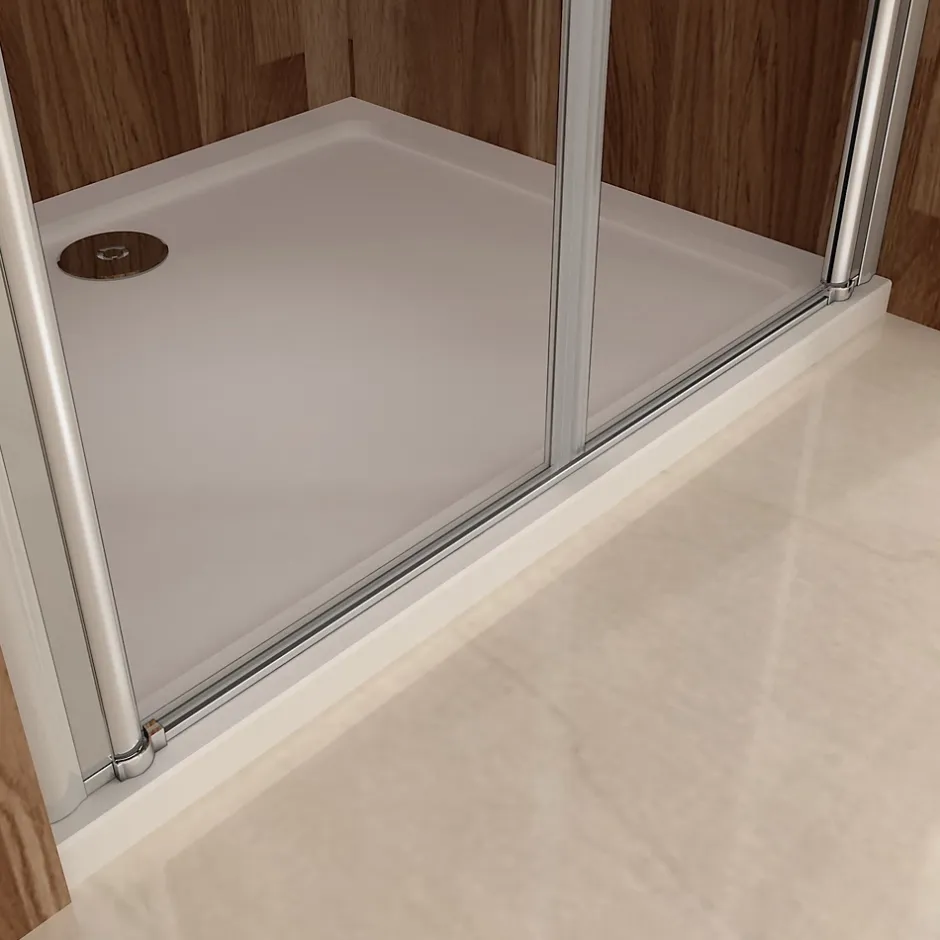 AICA Sanitaire Porte de douche battante 95cm en verre anticalcaire Porte de douche Hauteur 197cm* Porte De Douche