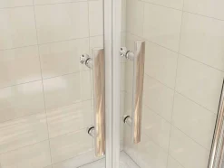 AICA Sanitaire Porte de douche battante 90cm en verre anticalcaire Porte de douche Hauteur 187cm
