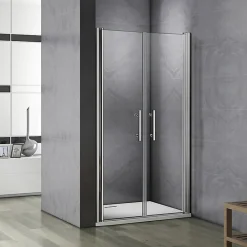 AICA Sanitaire Porte De Douche Battante 100x197cm Porte De Douche Installation En Niche Ouverte Vers L'intérieur Ou L'extérieur