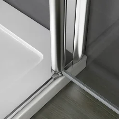AICA Sanitaire Porte De Douche Battante 105x197cm Porte De Douche Installation En Niche Ouverte Vers L'intérieur Ou L'extérieur* Porte De Douche