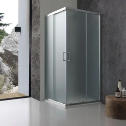 Kiamami Valentina Porte De Douche Carrée 80X80 Cm Mat Effet Peau D'orange 6 Mm - Giada* Porte De Douche