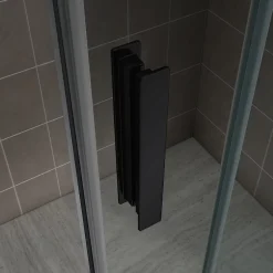 Saniverre Porte de douche coulissante NAPOLIBLACK H.200 x L. 170 cm verre transparent 8 mm -