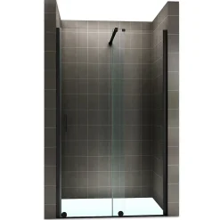 Saniverre Porte de douche coulissante NAPOLIBLACK H.200 x L. 170 cm verre transparent 8 mm -