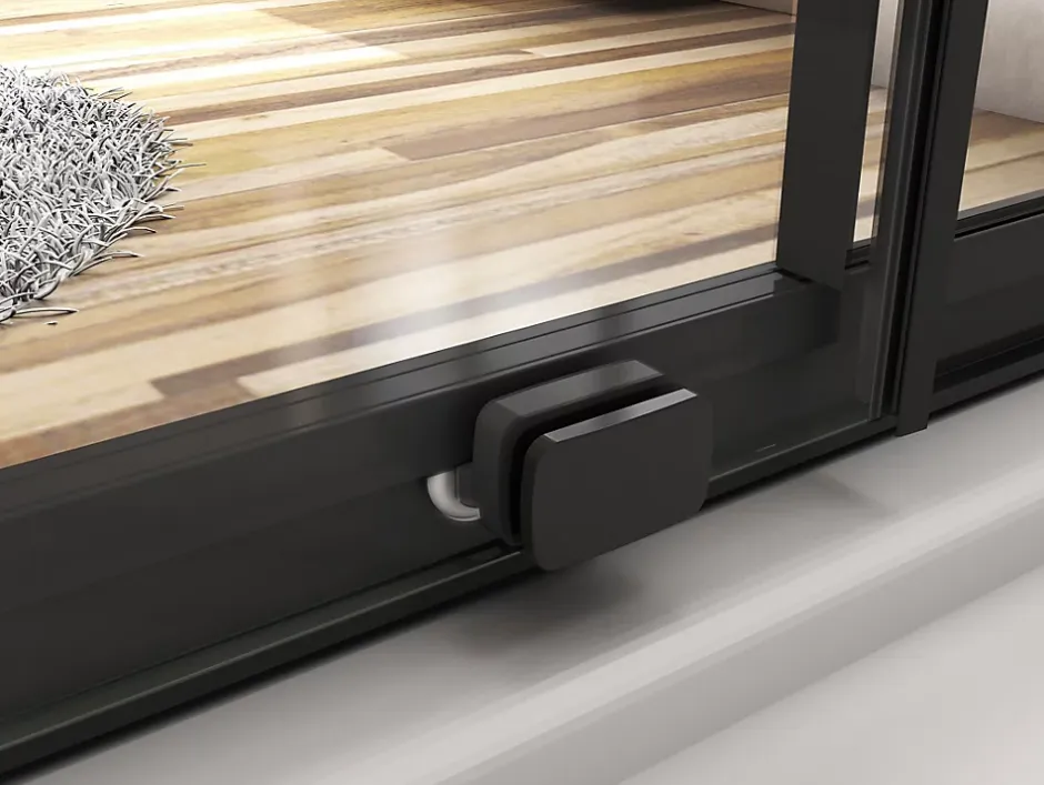 AICA Sanitaire Porte de douche coulissante 110cm en verre anticalcaire porte de douche Noir mat avec l'amortisseur Hauteur 195cm