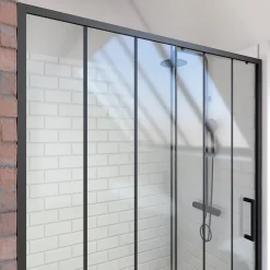Galedo Porte de douche coulissante noir FactorX 120cm* Porte De Douche