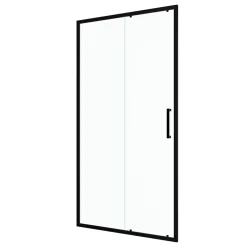 Aurlane Porte de douche coulissante 100x200 cm - Verre transparent - Profilé Noir - CRUSH* Porte De Douche
