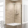 Schulte Porte de douche coulissante l.140 x H.200, verre transparent, profilé chromé, MasterClass* Porte De Douche