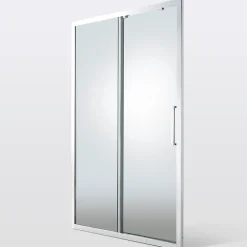 Cooke & Lewis Porte de douche coulissante Zilia verre fumé 140 cm* Porte De Douche