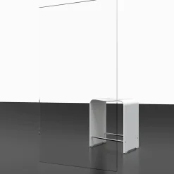 Schulte Porte de douche coulissante ouverture gauche l.140 x H.200 cm, verre transparent anticalcaire, profilé chromé, Imperial* Porte De Douche
