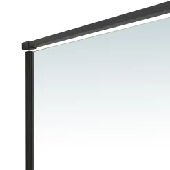 GoodHome Porte de douche coulissante Ezili transparent profilé noir 100 cm