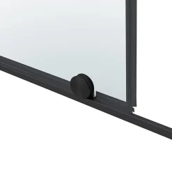 GoodHome Porte de douche coulissante Ezili transparent profilé noir 100 cm