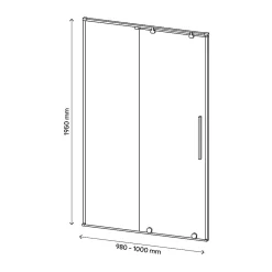 GoodHome Porte de douche coulissante Ezili transparent profilé noir 100 cm