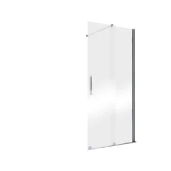 Schulte Porte de douche coulissante avec roulettes l.100 x H.200 cm, verre transparent anticalcaire, profilé chromé, NewStyle* Porte De Douche