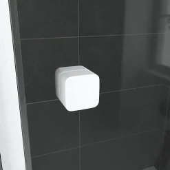 Galedo Porte de douche coulissante blanc Spot transparent 100cm