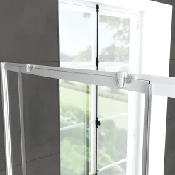 Galedo Porte de douche coulissante blanc Spot transparent 100cm