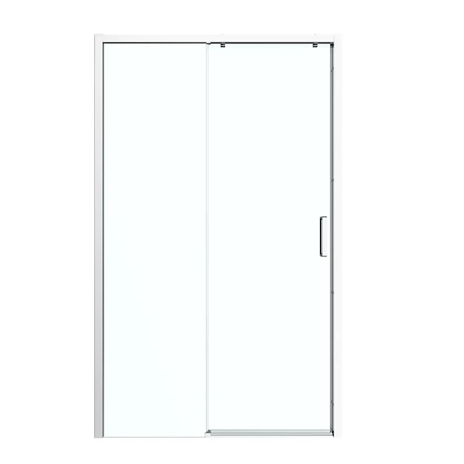 GoodHome Porte de douche coulissante PMR l.120 x 195 cm, profilés finition chrome, Ledava