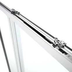 GoodHome Porte de douche coulissante PMR l.120 x 195 cm, profilés finition chrome, Ledava
