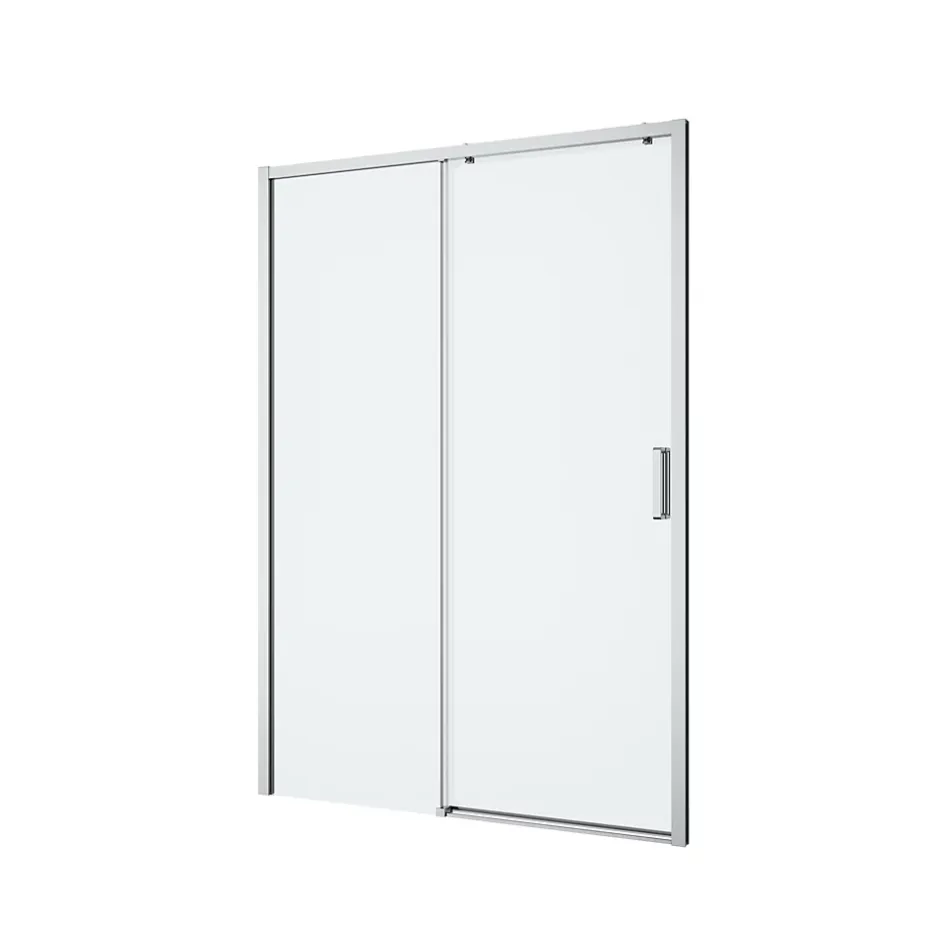 GoodHome Porte de douche coulissante PMR l.120 x 195 cm, profilés finition chrome, Ledava