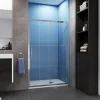 AICA Sanitaire Porte de douche coulissante 150cm en 5mm verre trempé porte de douche Hauteur 190cm Installation en niche* Porte De Douche