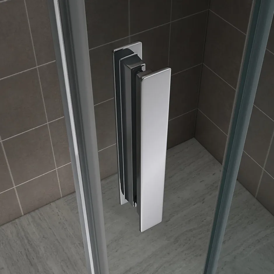 Saniverre Porte de douche coulissante NAPOLI H.200 - largeur 130 cm verre transparent 8 mm -* Porte De Douche