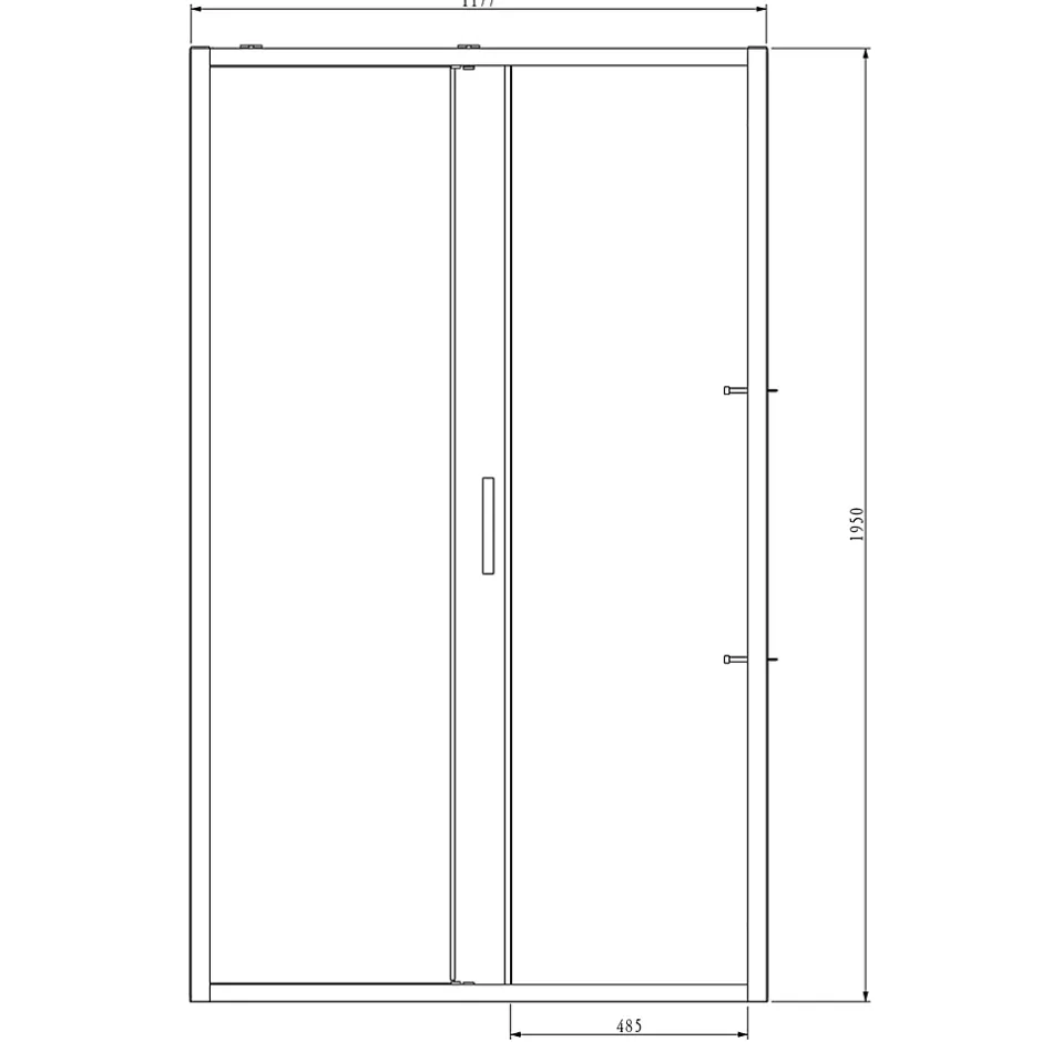 GoodHome Porte de douche coulissante l.120 x H.195 cm, profilés alu noir, Ledava* Porte De Douche