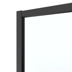 GoodHome Porte de douche coulissante l.120 x H.195 cm, profilés alu noir, Ledava* Porte De Douche