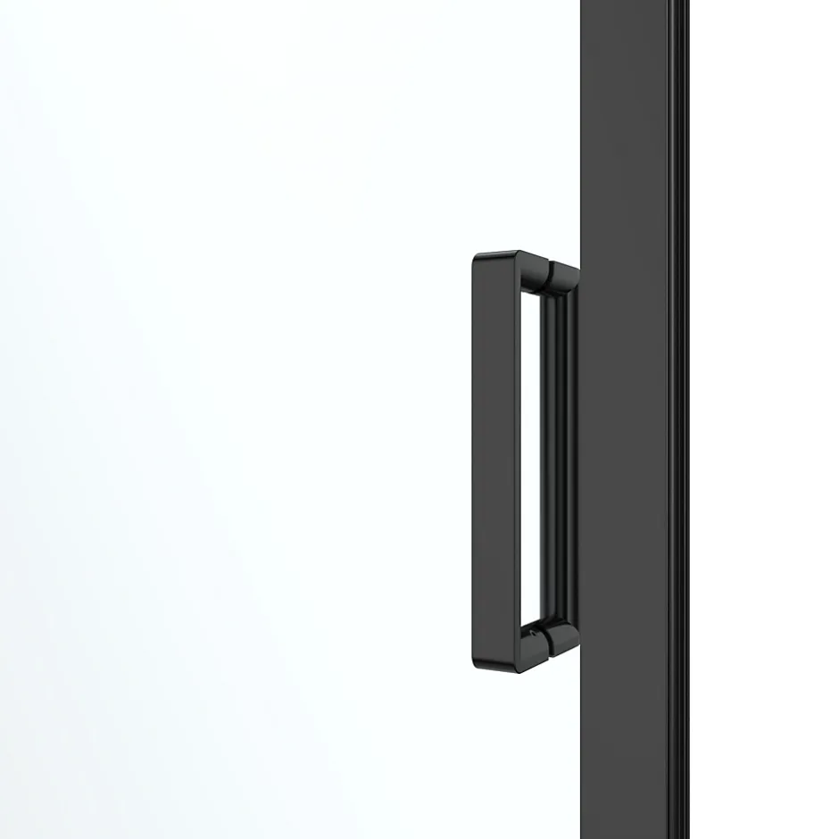GoodHome Porte de douche coulissante l.120 x H.195 cm, profilés alu noir, Ledava* Porte De Douche