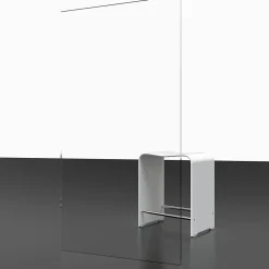 Schulte Porte de douche coulissante droite l.100 x H.200, verre transparent, profilé noir, Trend2.0* Porte De Douche