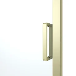 GoodHome Porte de douche coulissante l.120 x H.195 cm, verre transparent, profilés alu finition doré brossé, Ledava* Porte De Douche