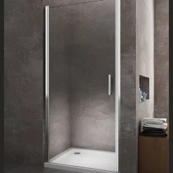 Laneri Porte de douche de 8 mm à battant pour installation en niche H.200 réversible - 69-73 cm* Porte De Douche