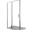 Laneri Porte de douche de 6 mm avec un petite paroi et une porte à battant dans la même ligne - 117-120 cm