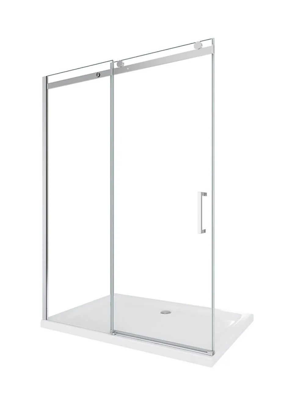 Laneri Porte de douche de 8 mm pour installation en niche H.190 avec ouverture coulissante et rèversible - 180 cm