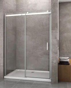 Laneri Porte de douche de 8 mm pour installation en niche H.190 avec ouverture coulissante et rèversible - 180 cm