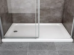 Laneri Porte de douche de 8 mm pour installation en niche H.190 avec ouverture coulissante et rèversible - 180 cm