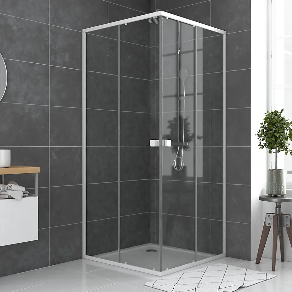 Galedo Porte de douche en angle blanc Spot 90 x 90cm* Porte De Douche