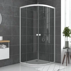 Galedo Porte de douche en angle circulaire blanc Spot 90 x 90cm* Porte De Douche