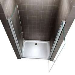 Saniverre Porte de douche GINA H.195 réglable de 96 à 100 cm verre 6 mm transparent -