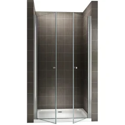Saniverre Porte de douche GINA H.195 réglable de 96 à 100 cm verre 6 mm transparent -