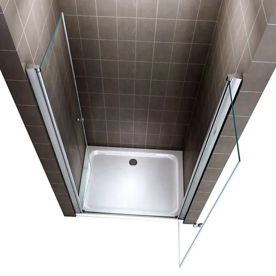 Saniverre Porte de douche GINA H.195 réglable de 104 à 108 cm verre 6 mm transparent -