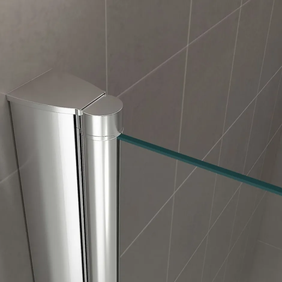 Saniverre Porte de douche GINA H.195 réglable de 104 à 108 cm verre 6 mm transparent -