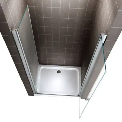 Saniverre Porte de douche GINA H.180 réglable de 76 à 80 cm verre 6 mm opaque -