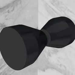 Saniverre Porte de douche GINA-BLACK H.180 cm, largeur réglable 100 à 104 cm, verre 6 mm, anticalcaire -