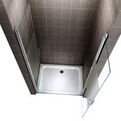 Saniverre Porte de douche KAYA H.180 réglable de 74 à 77 cm verre 6 mm semi-opaque -