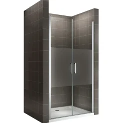 Saniverre Porte de douche KAYA H.180 réglable de 74 à 77 cm verre 6 mm semi-opaque -