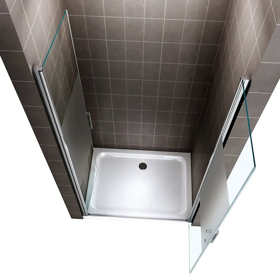 Saniverre Porte de douche KAYA H.180 réglable de 77 à 80 cm verre 6 mm semi-opaque -