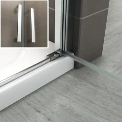 Saniverre Porte de douche KAYA H.180 réglable de 77 à 80 cm verre 6 mm semi-opaque -