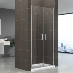 Saniverre Porte de douche KIMI H.180 largeur réglable 70 à 73 cm verre transparent -