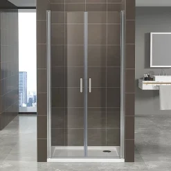 Saniverre Porte de douche KIMI H.180 largeur réglable 70 à 73 cm verre transparent -